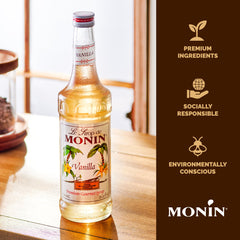 Monin Vanilla Syrup elevates cocktails with vanilla custard notes.