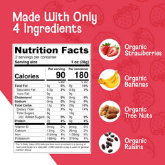 Monkey Brittle Organic Ingredients Closeup; seven organic ingredients in view.
