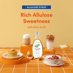MONKSHUSHU Allulose Syrup in a cocktail glass highlights zero-calorie flavor