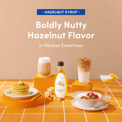 MONKSHUSHU Hazelnut Allulose Syrup elevates yogurt and desserts with natural sweetness.
