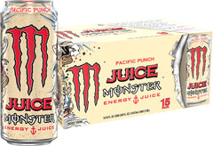 Monster Pacific Punch bottle for on-the-go energy boost.