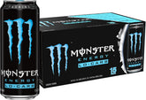 Monster Lo-Carb bottle label close-up highlighting bold branding