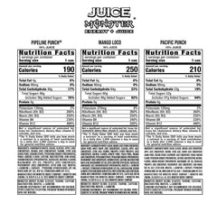 Monster Juice Pipeline Punch can label highlights tropical flavors and caffeine lift.