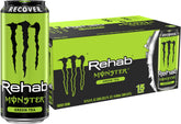 Monster Rehab Green Tea pour with electrolytes, supporting refreshed hydration and focus.
