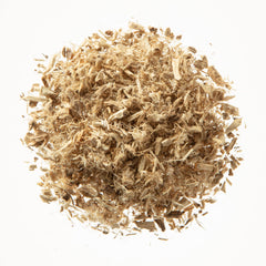 Monterey Bay Herb Co marshmallow root for soaps and balms, natural texture.