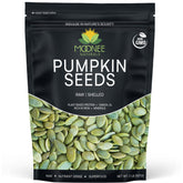 Moonee Naturals pumpkin seeds packaging with non-GMO label for pantry staple.