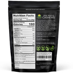 Moonee Naturals unsalted cashews bulk 1lb for keto-friendly snacks