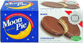 Moon Pie marshmallow sandwich minis with chocolate coating, ideal for lunchboxes.