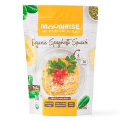 Moonrise spaghetti squash pack shot highlighting a single-ingredient clean-label product for flexible meals.