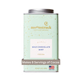 Moonstruck Mint Chocolate Hot Cocoa Mix in a tin, dairy-free and comforting.