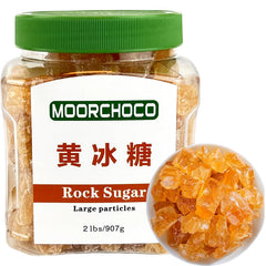 MOORCHOCO amber hue rock sugar crystals in tea showing balanced sweetness