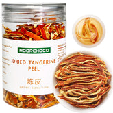 MOORCHOCO packaging of dried tangerine peel strips for culinary use and aroma.