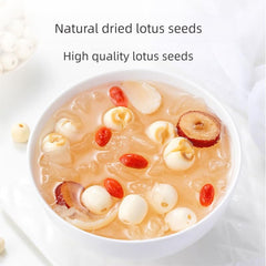 MOORCHOCO lotus seeds tea brewing, a soothing, aromatic infusion.