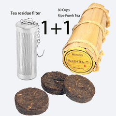 MOORCHOCO puerh mini cake in bamboo tube emphasizes traditional packaging