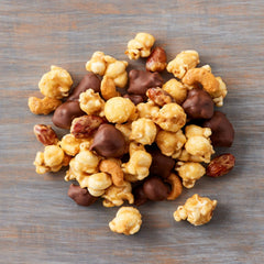 Gift basket presentation of Moose Munch, ready for celebrations and gatherings.