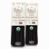 Morelli squid ink pasta linguine pack showing dramatic black color ideal for sauces