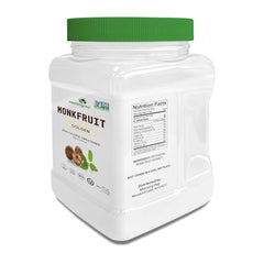 Morning Pep monk fruit sweetener 2.5 lb packaging for easy pantry storage