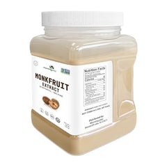 Morning Pep pure monk fruit powder with scoop for precise, zero-calorie sweetening.
