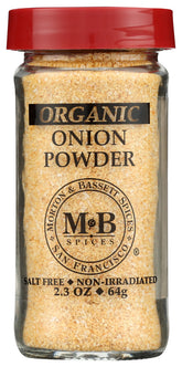 Morton & Bassett SSNNG Onion Powder in a jar for clean-label seasoning.