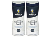 Morton Coarse Kosher Salt crystal close-up, flaky texture ideal for precise seasoning.
