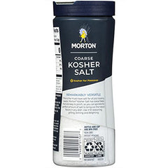 Morton salt finishing vegetables with a crunchy, flavorful touch.