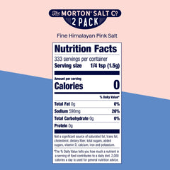 Morton Himalayan Pink Salt fine crystals dissolve quickly in recipes.