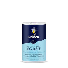 Morton Natural Sea Salt Round crystals in a bowl for finishing flavor