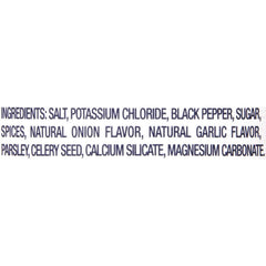 Morton Nature's Seasons reduced-sodium spice blend closeup highlights balanced onion and garlic flavors.