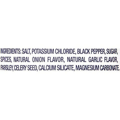 Morton Nature's Seasons Seasoning Blend label close-up emphasizes MSG-free promise