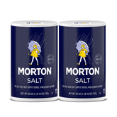 Morton Plain Salt bottle pour demonstrates easy, steady seasoning for cooking.