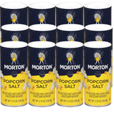 Morton Popcorn Salt finish crystal close-up shows how it clings to popcorn.