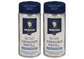 Morton sea salt grinder refill 9oz pack for easy refilling and seasoning.