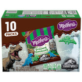 MOTHER'S Chocolatey Dynamite Dinosaurs cookies pack, ideal for lunchbox treats.