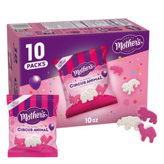 Mother's Circus Animal Cookies elephants with rainbow sprinkles, ideal lunchbox treat