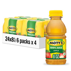 Mott's 100% Apple Juice 8oz bottles in a multi-pack for family use