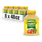 Mott's Applesauce 48 oz jar pack of 8 front view, convenient family-size snack.