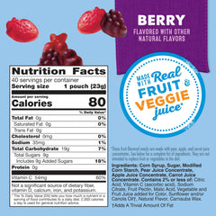 Close-up of Mott's berry gummies in a resealable pouch.