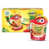 Mott's Cinnamon Applesauce clear pouch on-the-go snack for kids.