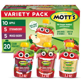 Motts No Sugar Added Applesauce Apple Pouch with real fruit flavor, perfect for quick snacks.