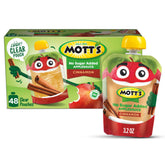 Mott's No Sugar Added Cinnamon Applesauce clear pouch on the go for a mess-free snack