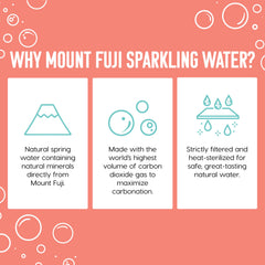 Mount Fuji natural mineral water bubbles look vibrant in a glass.