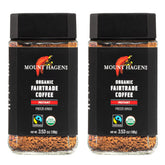 Mount Hagen instant coffee 2-pack glass jar for quick brewing