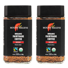 Mount Hagen instant coffee 2-pack glass jar for quick brewing