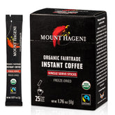 Mount Hagen instant coffee single-serve packet for travel, convenient and flavorful
