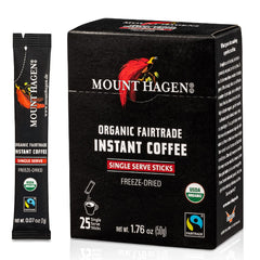 Mount Hagen instant coffee single-serve packet for travel, convenient and flavorful
