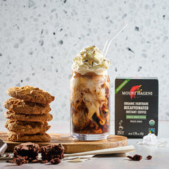 Organic fair-trade Arabica beans used for decaf
