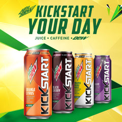 Mountain Dew Kickstart pineapple orange mango pack, ideal for sharing on the go.
