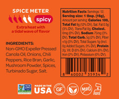MR BING Chili Crisp jar side view with label and clean branding