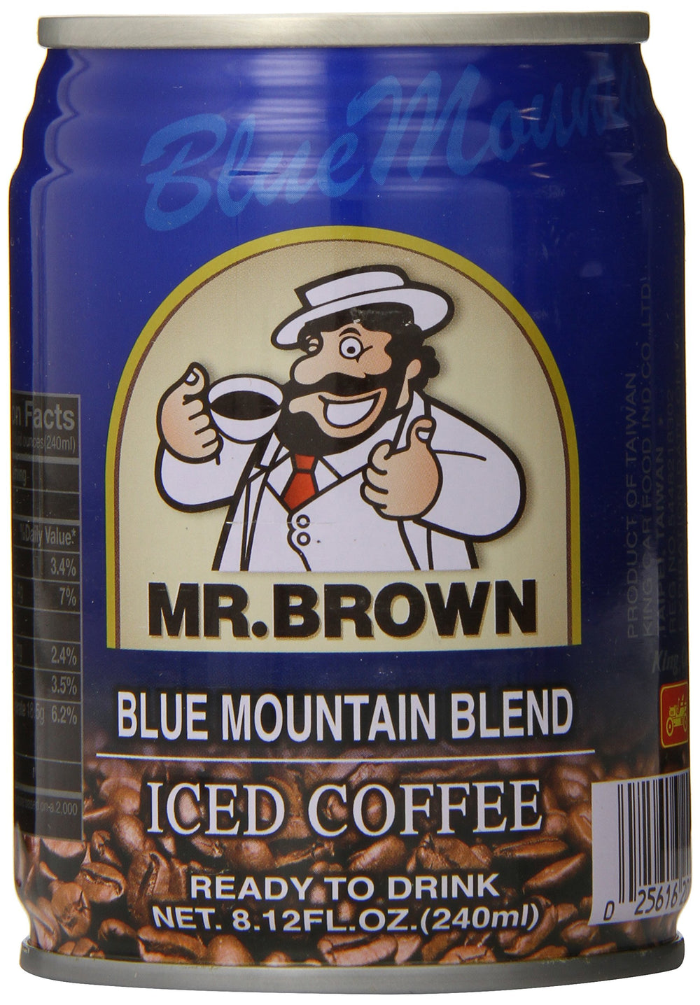 Mr. Brown iced coffee Blue Mountain can for a refreshing cold pick-me-up.