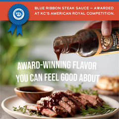 Mr. Spice Organic Garlic Steak Sauce closeup label emphasizes gluten free and clean ingredients.
